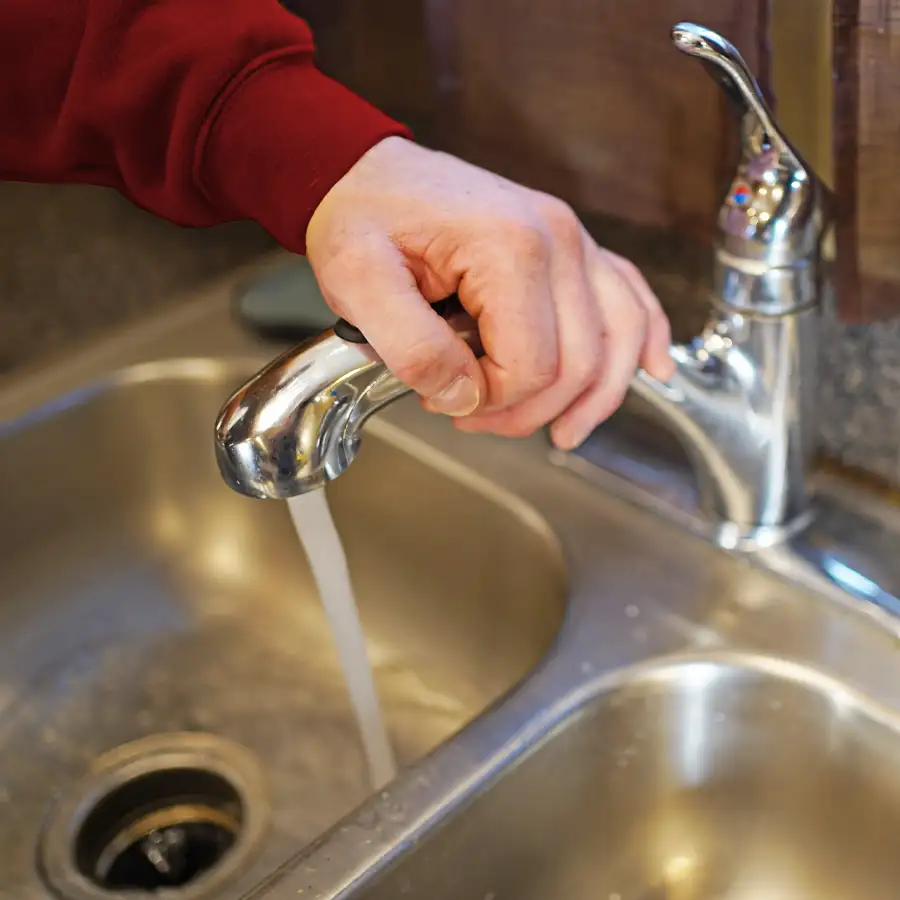 Faucet running water