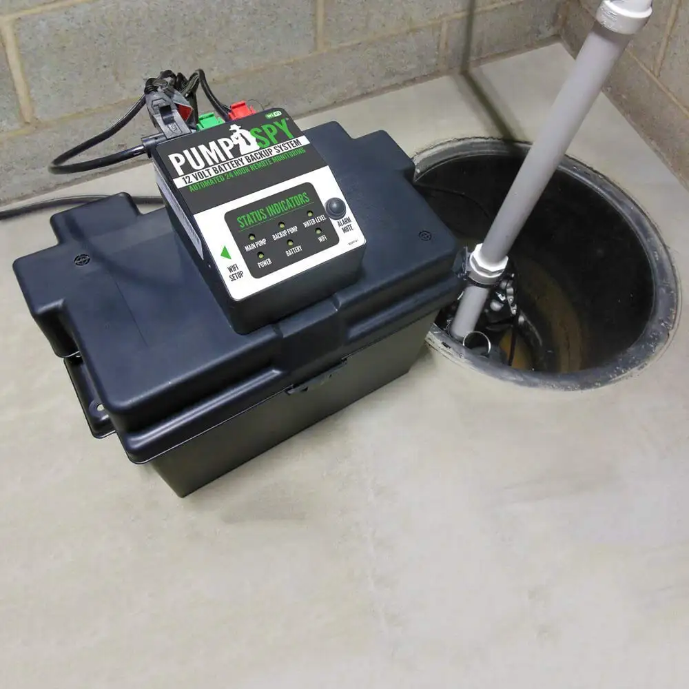 Sump pump battery backup